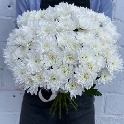 Белая кустовая хризантема - купить с доставкой в по Быково